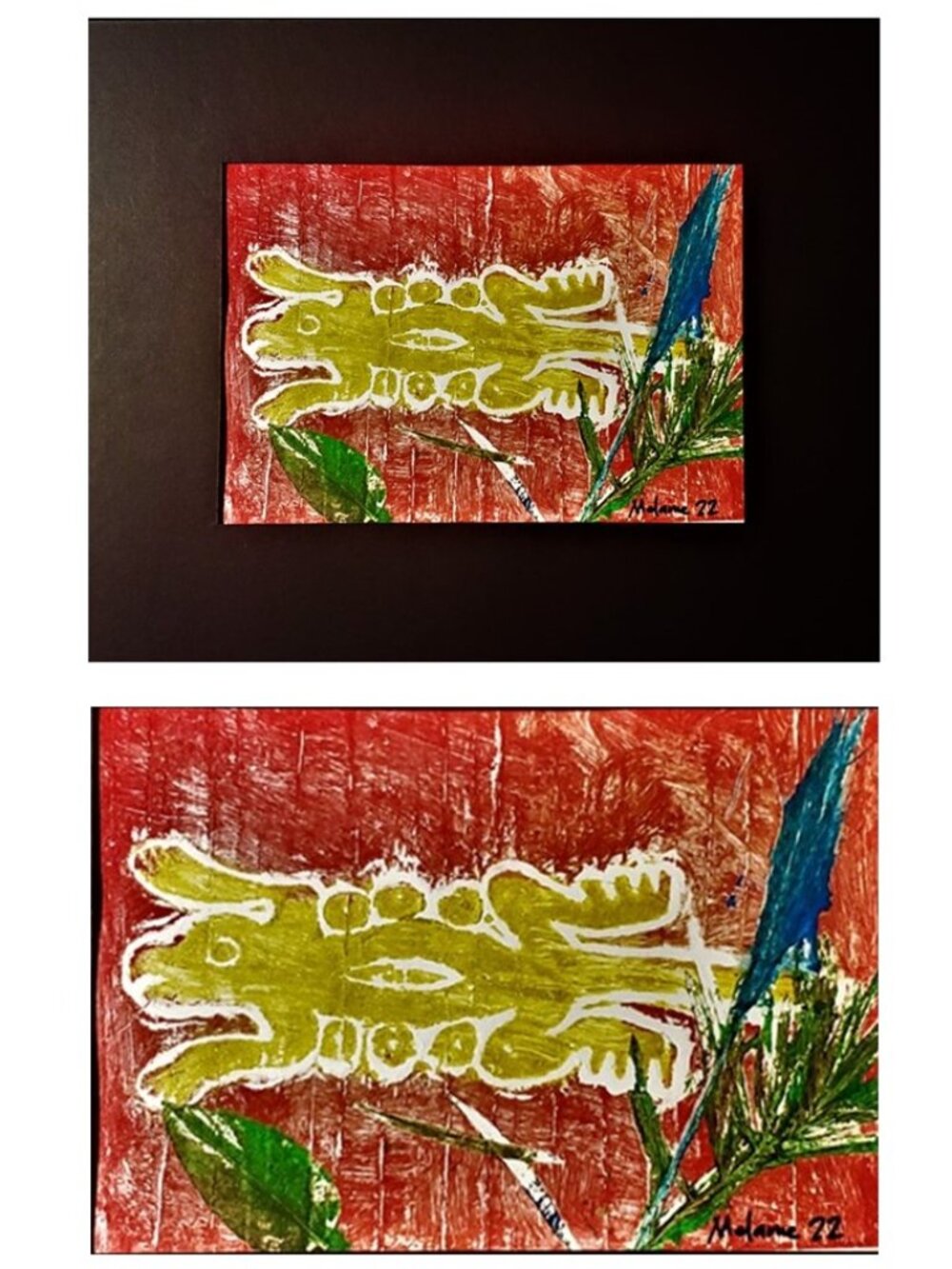 Lizard Monoprint - Picture 2 of 5